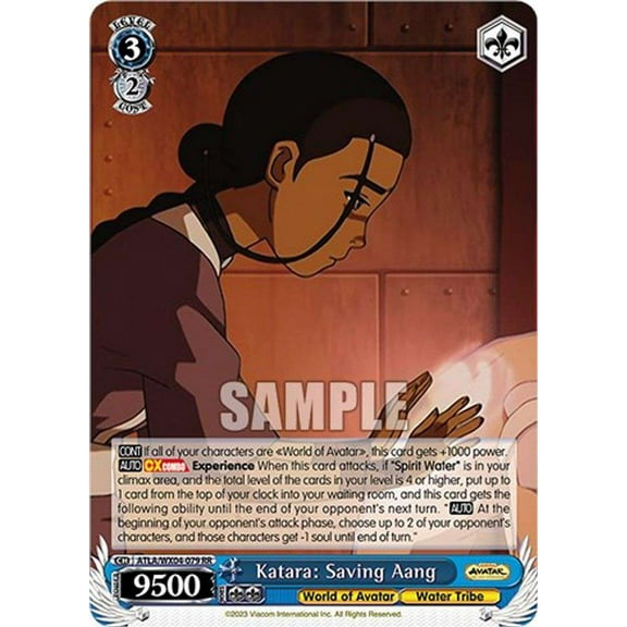 Weiss Schwarz Avatar: The Last Airbender Double Rare RR Katara: Saving Aang ATLA/WX04-079