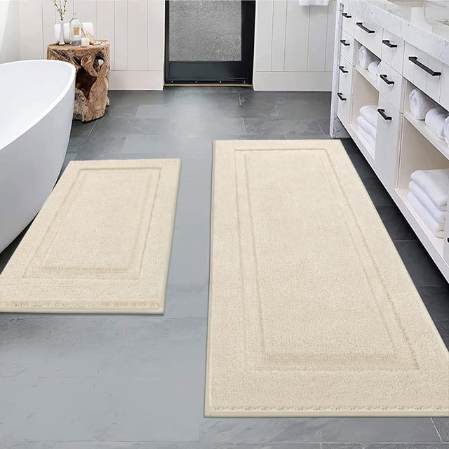 Set de 2 Alfombrillas de Baño SHACOS 51x81 cm y 80x120 cm