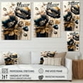 thumbnail image 4 of Designart Navy Blue And Gold Poppy Flowers IV Canvas Wall Art, 4 of 5
