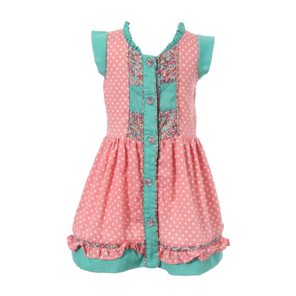 Richie House Girls' Polka Dot Summer Dress RH1787