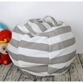 thumbnail image 2 of Amerteer 24" Stuffed Animal Storage Bean Bag Chair,Stuffed Animal Storage or Sack, Standard Stuff 'n Sit Organization for Kids Toys Household Supplies-Gray, 2 of 7