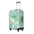 thumbnail image 3 of Multi-Size Suitcase Protective Cover Full Range Double Stitching Invisible Zipper For Travel Business Lightseagreen Geometric Lines_2 X-Large, 3 of 8