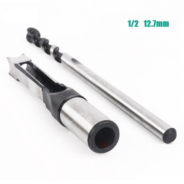 Broca cuadrada para madera de acero rápido 1/2" (12.7mm) - Herramienta profesional para carpintería y construcción