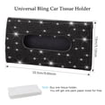 thumbnail image 2 of OTOSTAR Bling Bling Car Sun Visor Tissue Box Mask Holder, Pure Handmade Crystal Auto Napkin Box Holder PU Leather Backseat Paper Towel Box with 1 Tissue Refill (Black), 2 of 8