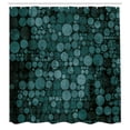 thumbnail image 2 of Ambesonne Vintage Shower Curtain, Retrospective 70s Dots Art, 69"Wx70"L, Dark Teal, 2 of 4