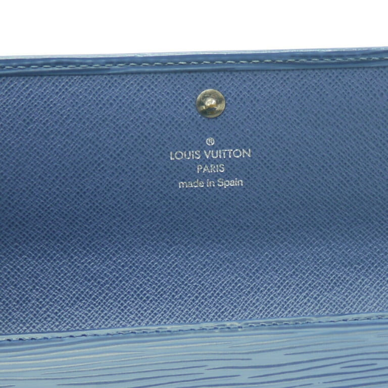 LOUIS VUITTON EPI Leather Green Card Holder Bifold Wallet, Made In