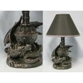 thumbnail image 2 of "Draco Awakens" Lying Dragon Lamp Gothic Lamp with Black Shade, 2 of 2