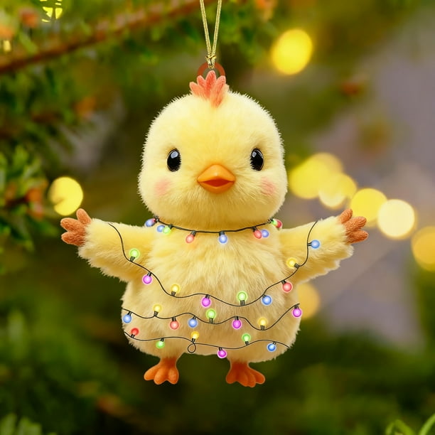 Christmas Animals Print Acrylic Hanging Christmas Gifts For Family Colleagues Christmas Tree Decoration