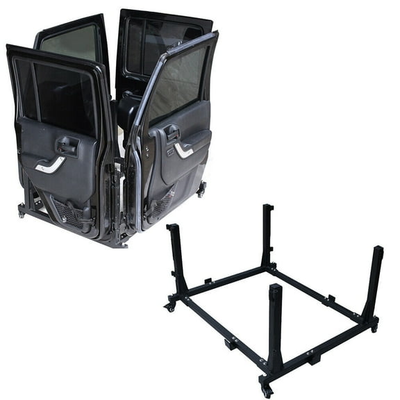 KOJEM Car Door Storage Bracket for 1987-2014 Jeep Gladiator JT & Wrangler JK JK JL JLU & Wrangler TJ YJ 2/4 Door-Black Door Holder Storage Rack Hanger Bracket