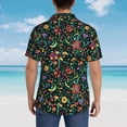 thumbnail image 4 of Susaid Mexican Flower 1 Print Short Sleeve Shirts Button Down Casual Shirts Summer Beach Aloha Button Down Short Sleeve for Men ,Medium, 4 of 7