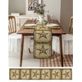 thumbnail image 6 of Hokiten Table Runners 72 Inches Long Dress Scarves, Brown Texas Star Country Farmhouse Kitchen/Dining Table Runner, Coffee Tablerunners, Western Stars Retro 13x72 Inch, 6 of 7
