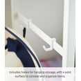 thumbnail image 5 of Yamazaki Home Two-Tier Hideaway Storage Cart, White, Steel, Wheels, Adjustable Tiers, 5 of 7