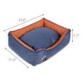 thumbnail image 6 of SUSSEXHOME Pets 23.5 x 17.3 x 7 Inches Washable Dog Bed for Medium Dogs - Durable Waterproof Sofa Dog Bed with Sides - (NAVY), 6 of 7