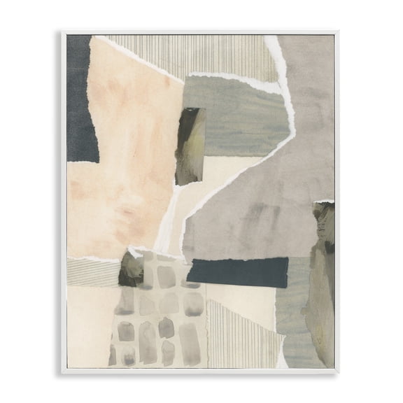 Stupell Industries Eclectic Neutral Patterns Abstract White Framed Giclee Art, 11 x 14, by June Erica Vess