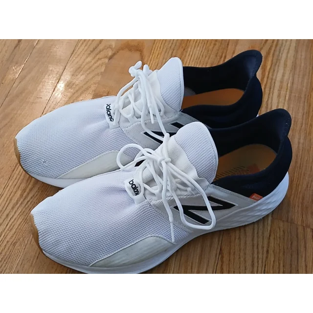 New Balance Mens Fresh Foam Roav MROAVRH1 White Running Shoes Sneakers Sz 15 2E