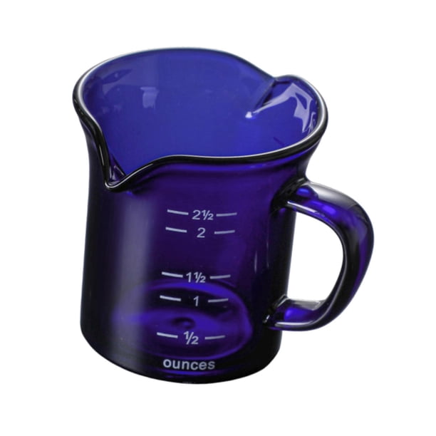 Jarra medidora de vidrio para espresso, 70 ml, con forma de V, para café y té azul