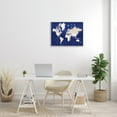 thumbnail image 2 of Stupell Industries Traditional World Map Neutral Tone Continents On Blue, 24 x 30, Designed by BlursByAI, 2 of 6