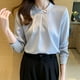 thumbnail image 5 of Ropa de estar por casa,Blusa de manga corta con cuello en V para mujer, blusa holgada con volantes, camisa estampada de poliéster, ropa informal para el hogar, sopatenor, 5 of 8