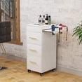 thumbnail image 4 of Wood Salon Trolley Cart with Wheels, Salon Cart for Hair Stylist, Hair Cart Mobile Storage Organizer, Salon Cabinet Station for Barbershop Beauty Spa, 4 of 7