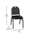 thumbnail image 3 of (10 PACK) Dome Back Banquet Dining Chair with Black Vinyl - Commercial Quality Restaurant Chair, 3 of 6
