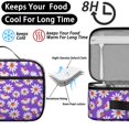 thumbnail image 4 of Daisy Pioneer Flower Purple Pattern Insulated Lunch Bag Teens,Bento School Lunch Bag for Teens for Work,Picnic or Travel 10.6x7.7x4.3 Inches,12 Can Capacity, 4 of 6