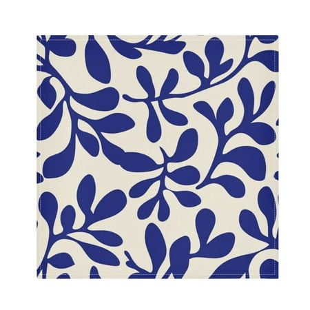 

Napkin Satin Napkin 20*20Inchx6 Kitchen Towel Dinner Plate Towel Decorative Towel Napkin Tea Towel Suitable For Kitchen Table Dark Blue Pattern