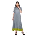 thumbnail image 4 of Moomaya Robe Kurti Tunique Longue Ligne A pour Femmes, Manches au Coude, Kurti Décontractée Imprimée, 4 of 5