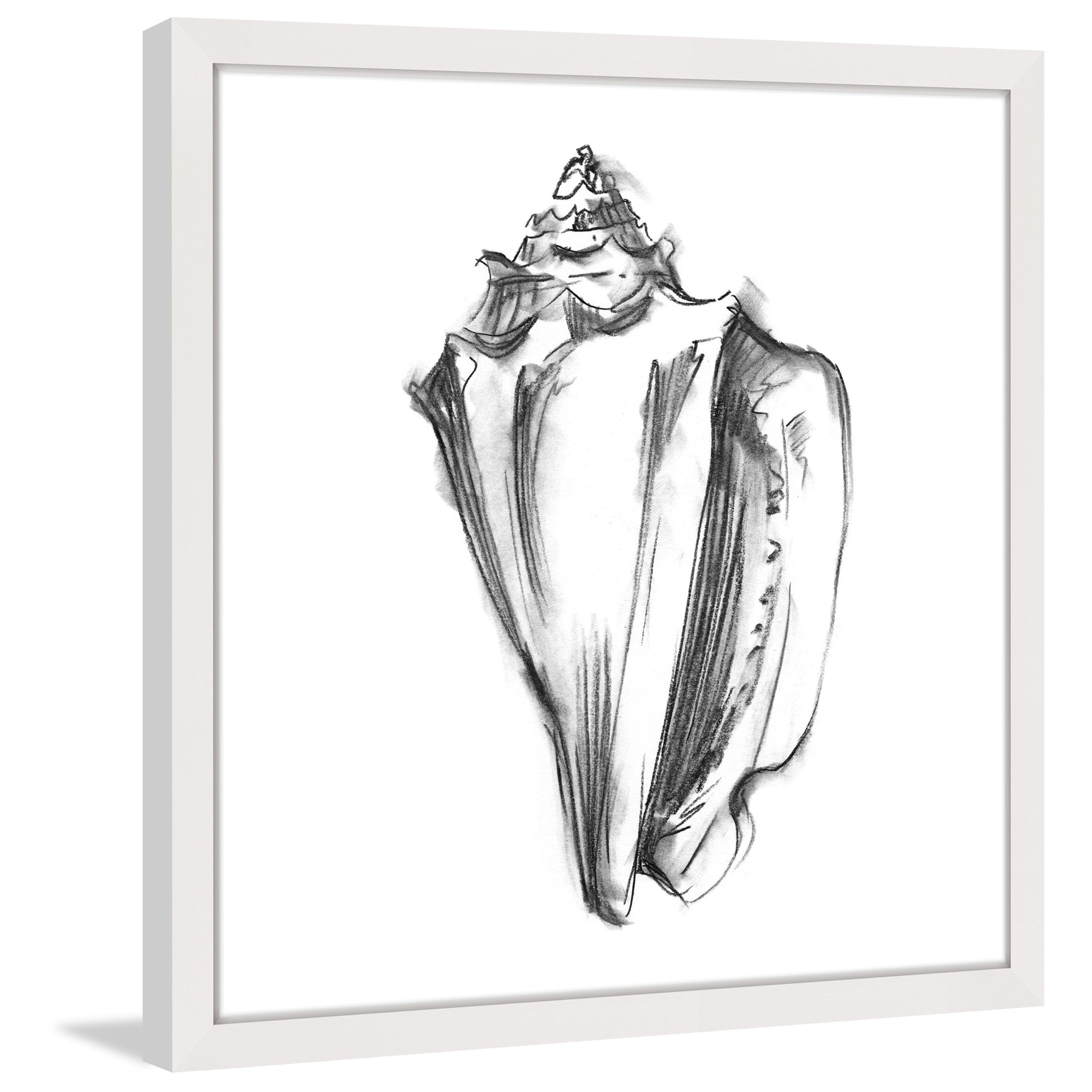 Marmont Hill "Shell Sketch I" Framed Painting Print