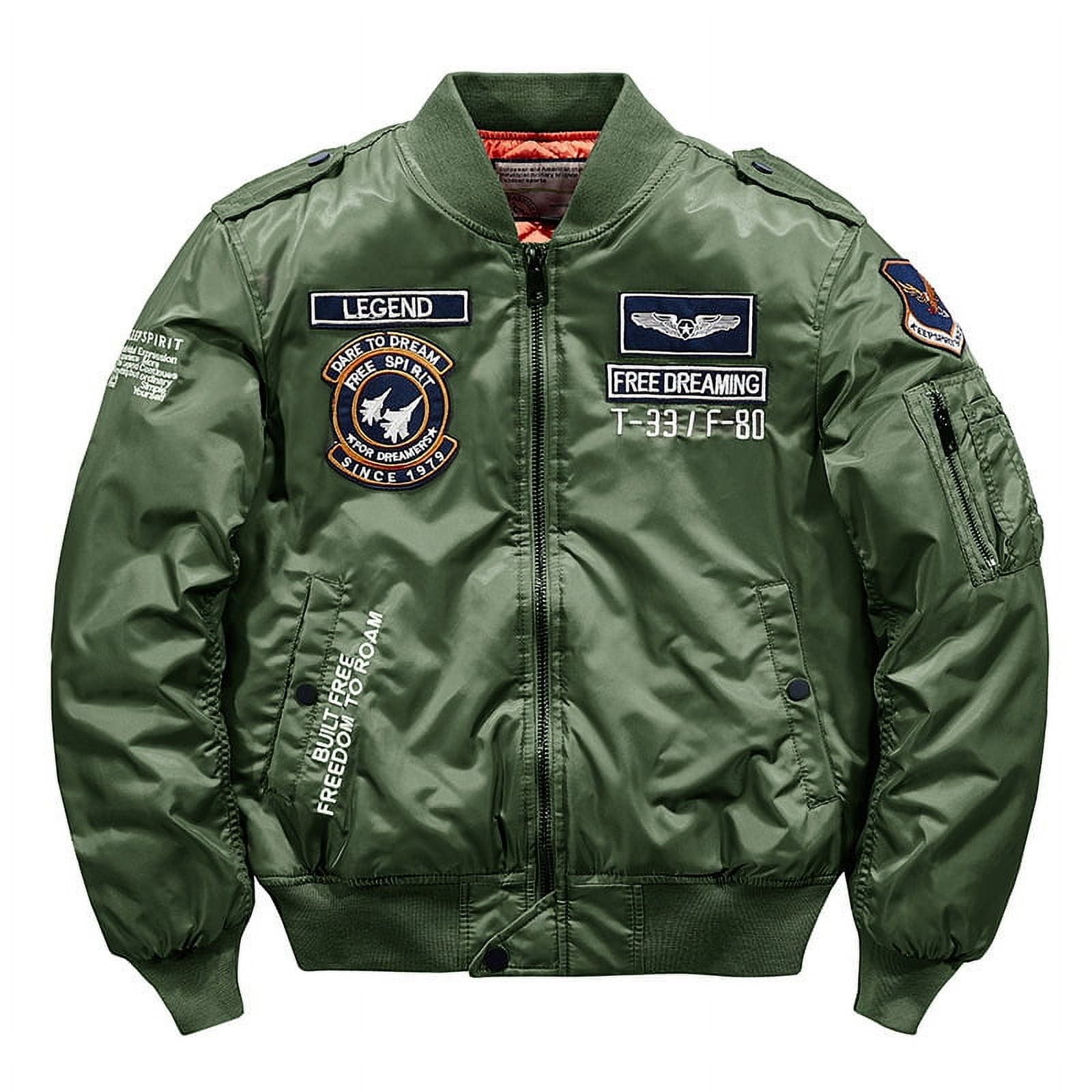 Veste Homme Style Baseball/aviateur - Blouson Léger D'automne-hiver Avec Poches
