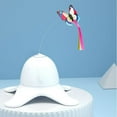 thumbnail image 1 of Electronic Pet Cat Toy Automatic Cat Exercise Toy Butterfly Stick Intelligent Rotating Toys  White, 1 of 4