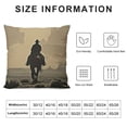 thumbnail image 5 of YINGXI Riding Horse at Throw Pillow Cover Lonesome Travel Canyon Mountain Silhouette Pillow Case Decorative Square Cushion for Home Couch Bed 24x24in, 5 of 5