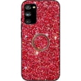 thumbnail image 3 of Luxury Bling Phone Case Compatible with Samsung Galaxy S20 FE 5G for Women Girls, Slim Soft TPU Bumper Glitter Sparkle Shiny Cover with Ring Kickstand for Samsung Galaxy S20 FE 5G CZ-Red, 3 of 7