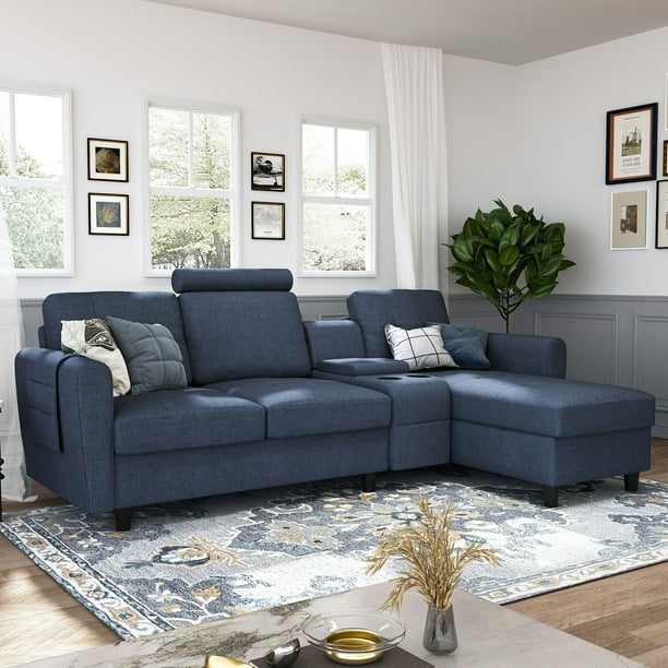 HONBAY Convertible Sectional Sofa L Shaped Couch with Reversible Chaise