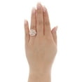 thumbnail image 5 of 14K Rose Gold Brown Diamond Square Halo Flower Cocktail Anniversary Ring 2 Ct., 5 of 5