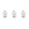 thumbnail image 2 of Guardoinrt Electroplated Metal Birdcage Shape Tea Light B- Candle Holder Silver Type A 3Set, 2 of 6