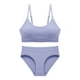 thumbnail image 4 of Conjunto de lencería sin costuras de 2 piezas con cuello en U para mujer: sujetador halter de cintura alta y braguitas, nailon/spandex, ropa de dormir/noche sexy, 4 of 4