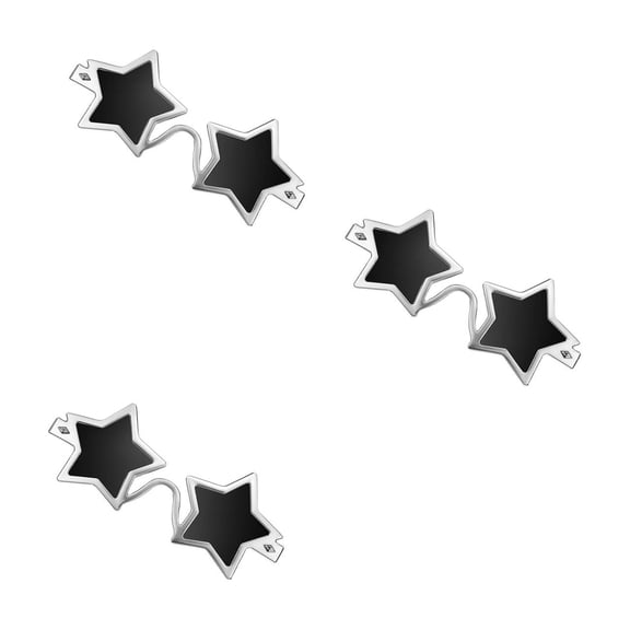 WORGEOUS 3pcs Gold Star Sunglasses Star Shaped Sunglasses Party Eyeglasses Star Costume Glasses Accessories For Thanksgivings Party Favors Adults Men Halloween