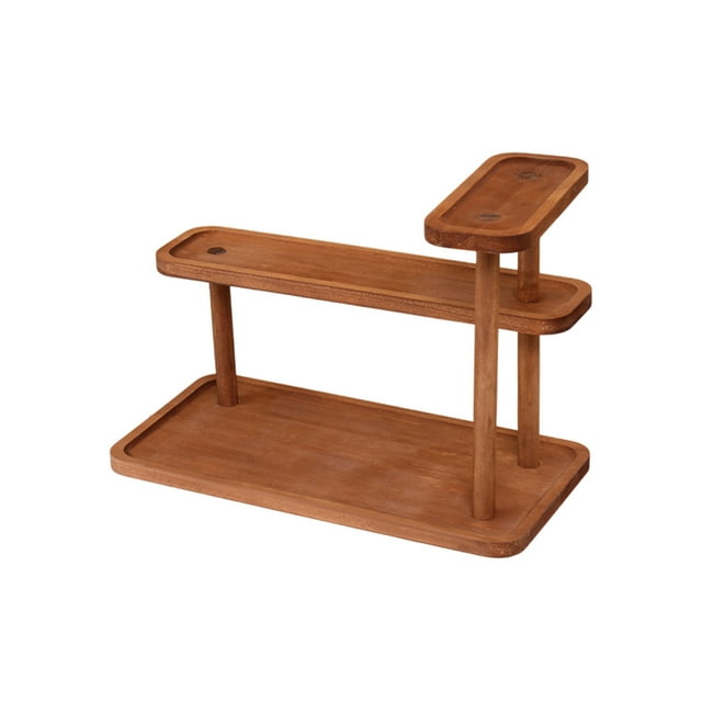 Tea Cup Set Wooden Multi-Layer Storage Display Rack Desktop Decoration Storage Rack Solid Wood Cup Holder Tea Set Storage Rack Perfume Display Rack Racks for Storage