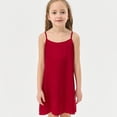 thumbnail image 6 of REDARER Girls Satin Cami Nightgown Lightweight Silky Feel Sleeveless Mid Length Summer Sleep Dress,11-12 Years, 6 of 6