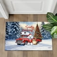 thumbnail image 4 of Santa is Coming Bichon Frise Merry Christmas Xmas Noel Truck Tree Doormat Bichons Dog Lovers Gifts Idea Indoor Outdoor Welcome Mat - 02023, 4 of 5