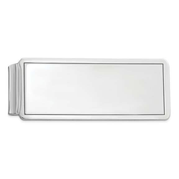FB Jewels Sterling Silver Rhodium-plated Money Clip