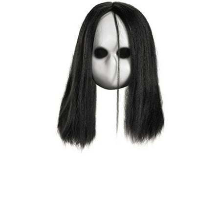Blank Black Eyes Doll Mask Adult Halloween Accessory