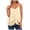 Beige, variant on Women's Ruffled Chiffon Camisole Top Flowy Layered Spaghetti Strap Tank Elegant V Neck Blouse (White, XXL)