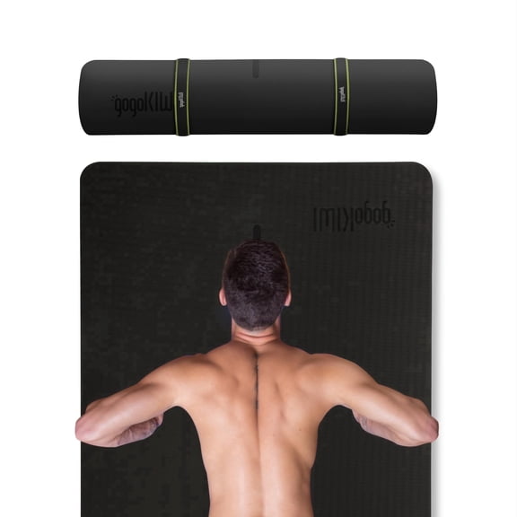 Gogokiwi Extra Wide Yoga Mat for Men Women (72"L x 36"W x 1/4" Thick) Non Slip Fitness & Exercise Mat with Alignment Marks for Yoga, Pilates, Floor Workouts