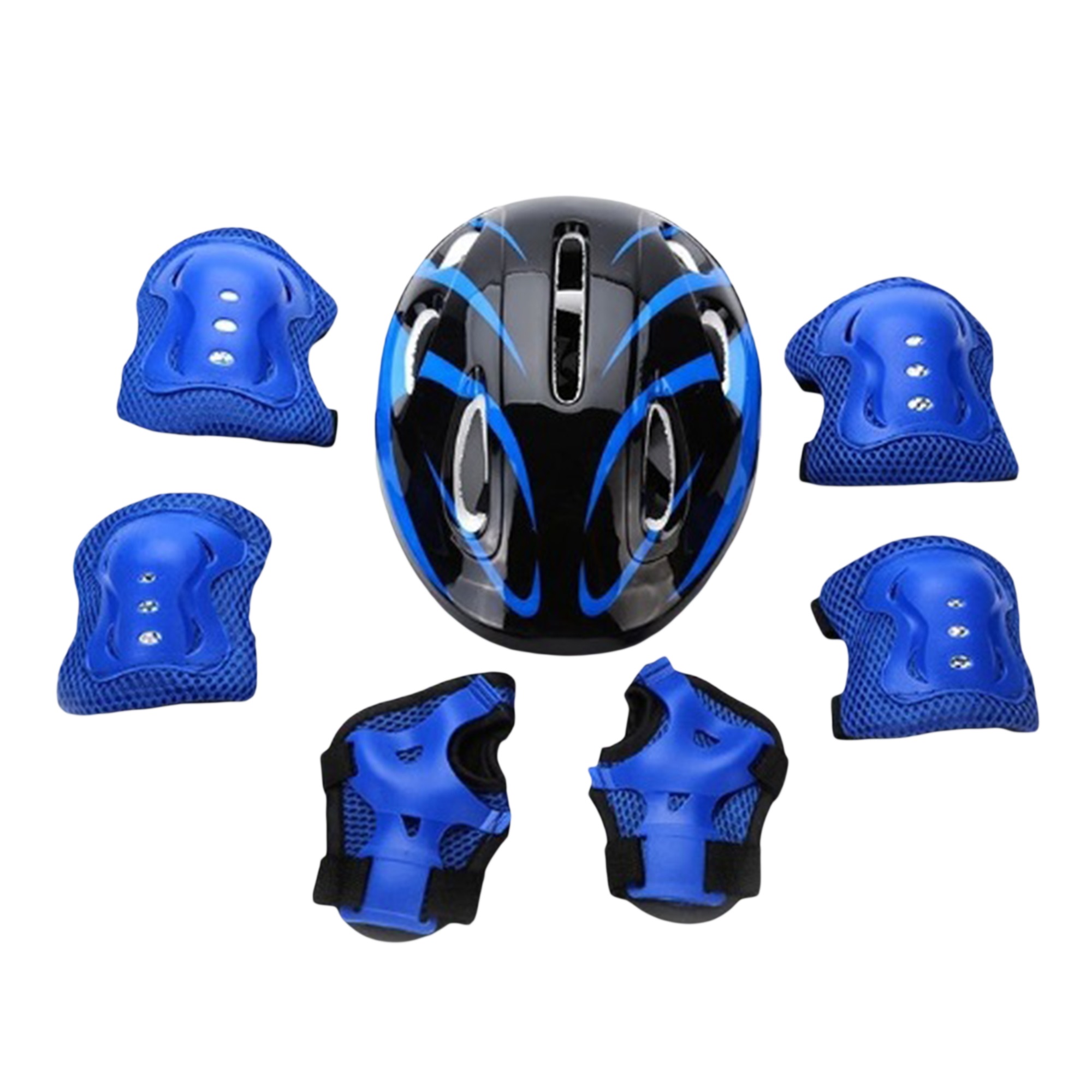 7Pcs Kids Protective Gear Set Adjustable Bike Head Protectors for