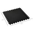 thumbnail image 3 of HOMCOM Soft Interlocking Floor Mats 72 Square Feet Waterproof Exercise Workout Mat Kid Play Mat Gymnastics and Home Gym Protective Flooring, 18pcs Black, 3 of 9