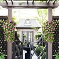 thumbnail image 5 of 2 Pack Artificial Hanging Flowers, Fake Hanging Plants Dichroism Orchid Flower Bouquet for Wall Home Room Garden Wedding Indoor Outdoor Spring Decoration(Deep Pink), 5 of 5