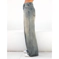 thumbnail image 5 of EMMIOL Women's Vintage Y2K Wide Leg Jeans 90s Baggy Boyfriend Style Denim Pants,Low Rise Loose Fit Jeans, 5 of 6