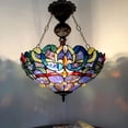 thumbnail image 2 of Two Light  Inverted Ceiling Pendant with Geometric Patterns, Multicolor, 2 of 2