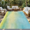 thumbnail image 3 of Fsddascl Turquoise Blue Ombre Outdoor Rug for Patio/Deck/Porch, Non-Slip Large Area Rug 5 x 8 Ft, Abstract Modern Art Oil Painting Indoor Outdoor Rugs Washable Area Rugs, Camping Rug Carpet Runner, 3 of 9
